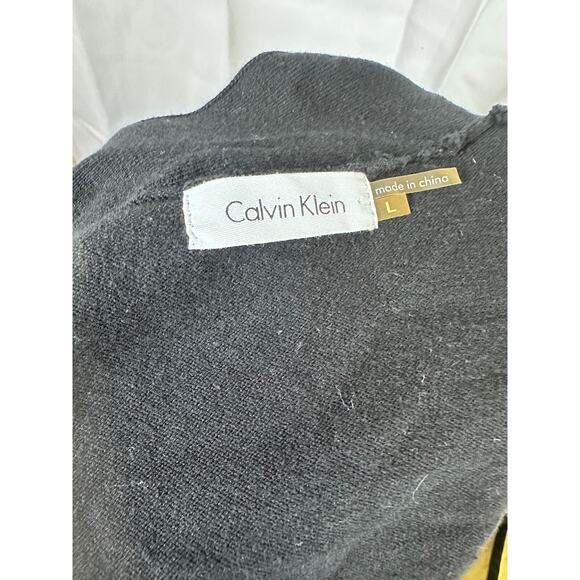 Calvin Klein Retro Open Front Cropped Cardigan Size Large 90s Shrug Work Casual - Picture 3 of 5